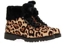 Ankelstøvle i leopard koskind.